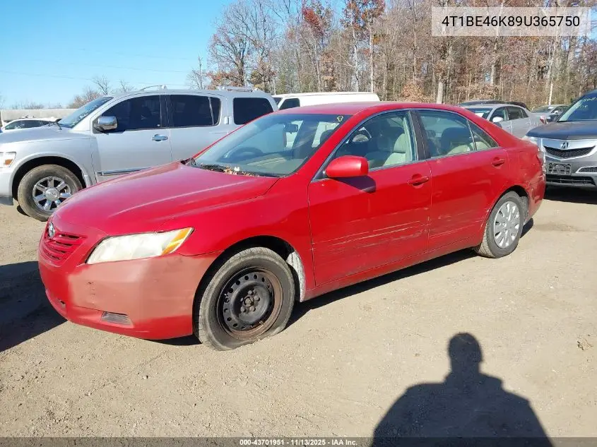 4T1BE46K89U365750 2009 Toyota Camry Le