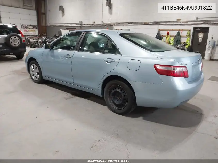 4T1BE46K49U901822 2009 Toyota Camry Le