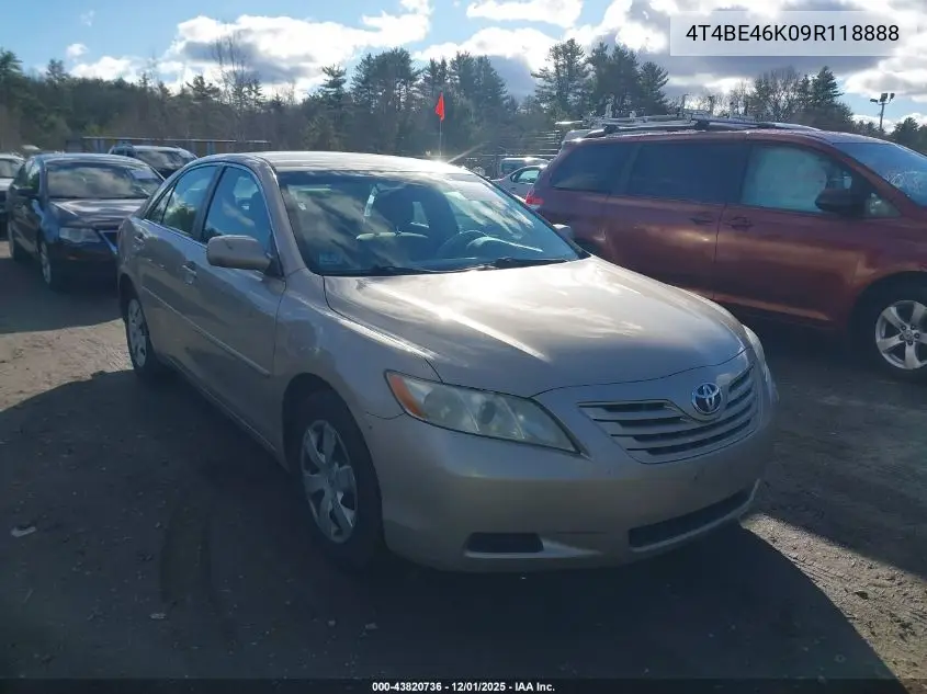 4T4BE46K09R118888 2009 Toyota Camry Le