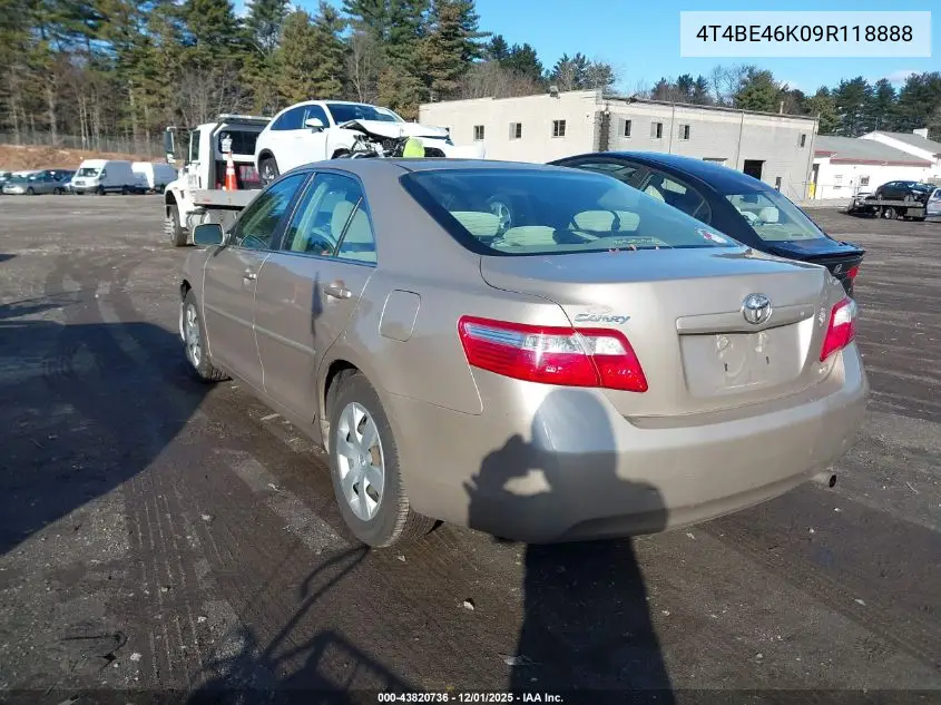 4T4BE46K09R118888 2009 Toyota Camry Le