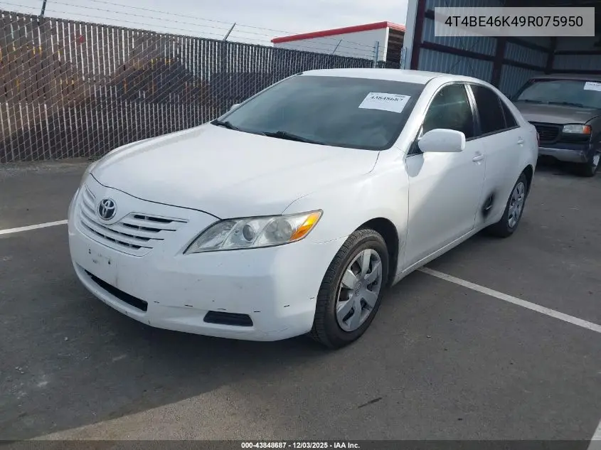 4T4BE46K49R075950 2009 Toyota Camry Le