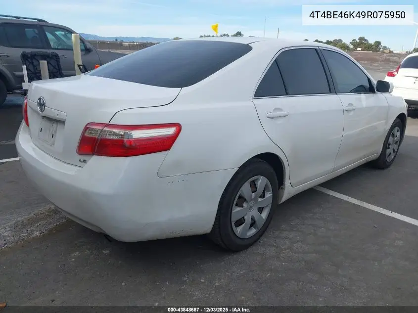 4T4BE46K49R075950 2009 Toyota Camry Le