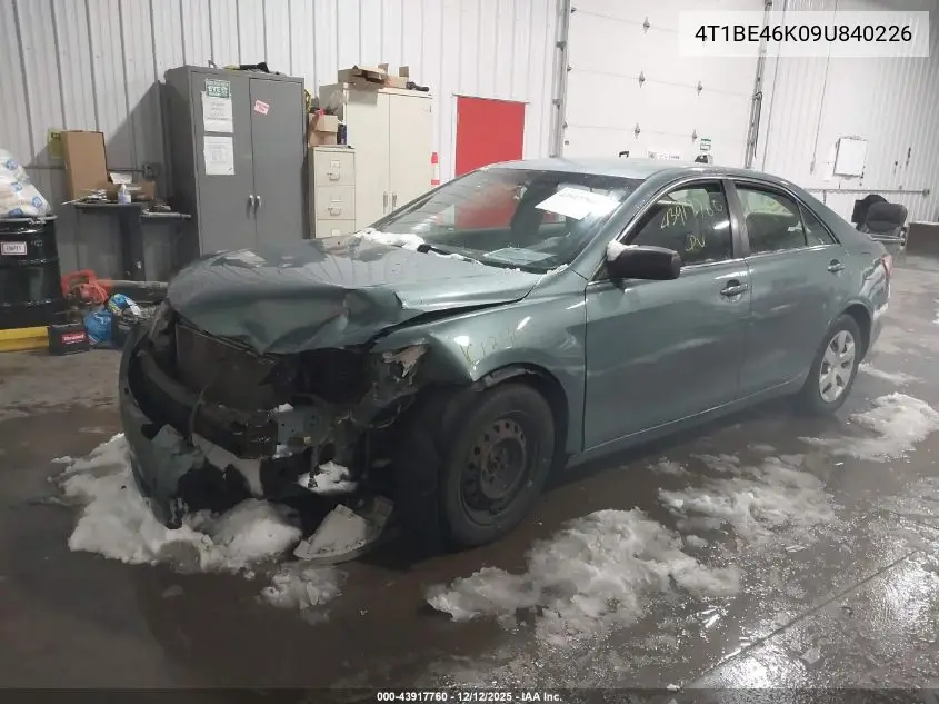 4T1BE46K09U840226 2009 Toyota Camry Le