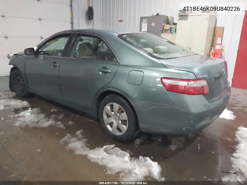4T1BE46K09U840226 2009 Toyota Camry Le