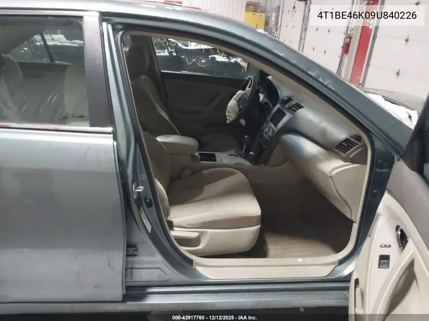 4T1BE46K09U840226 2009 Toyota Camry Le