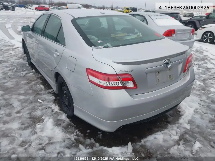 4T1BF3EK2AU002826 2010 Toyota Camry