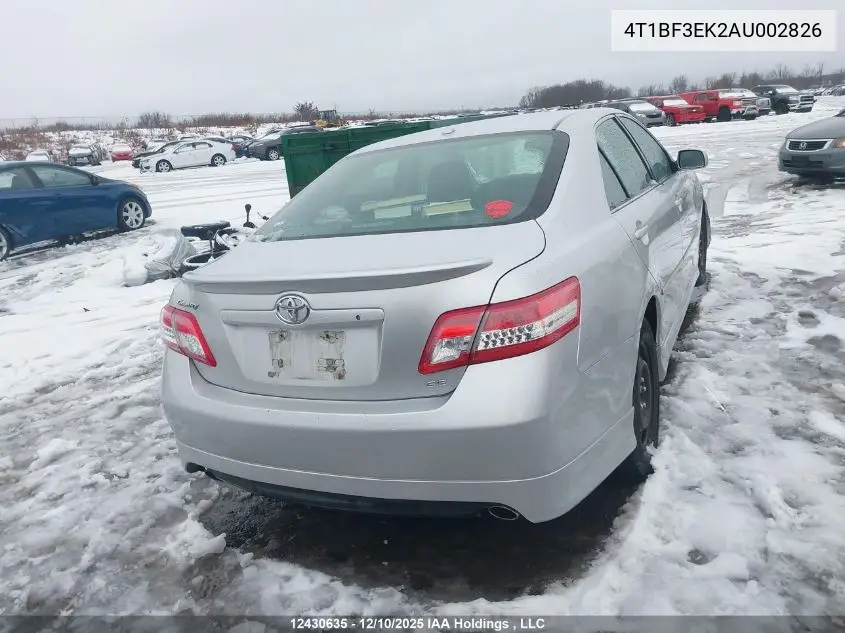 4T1BF3EK2AU002826 2010 Toyota Camry