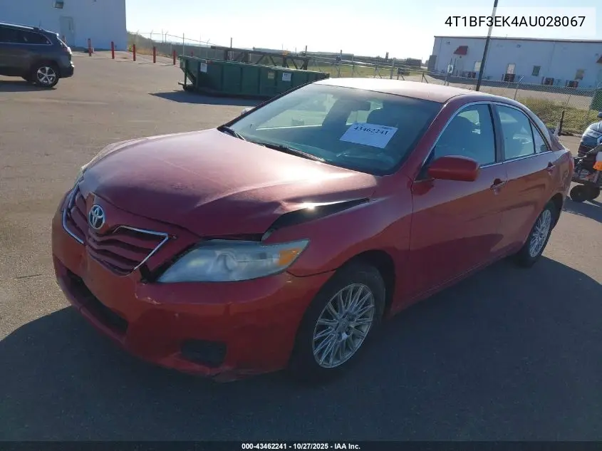 4T1BF3EK4AU028067 2010 Toyota Camry Le