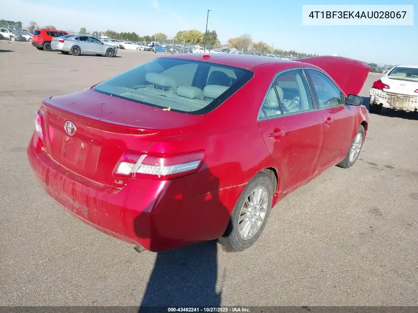 4T1BF3EK4AU028067 2010 Toyota Camry Le