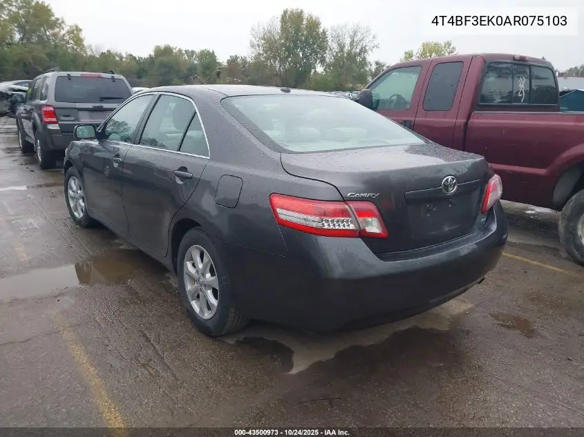 4T4BF3EK0AR075103 2010 Toyota Camry Le