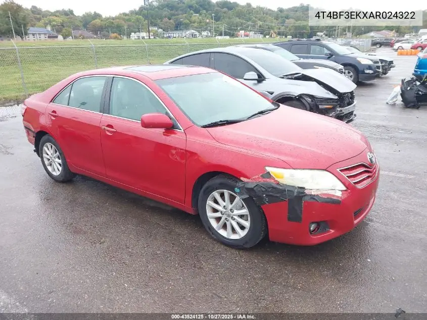 4T4BF3EKXAR024322 2010 Toyota Camry Xle