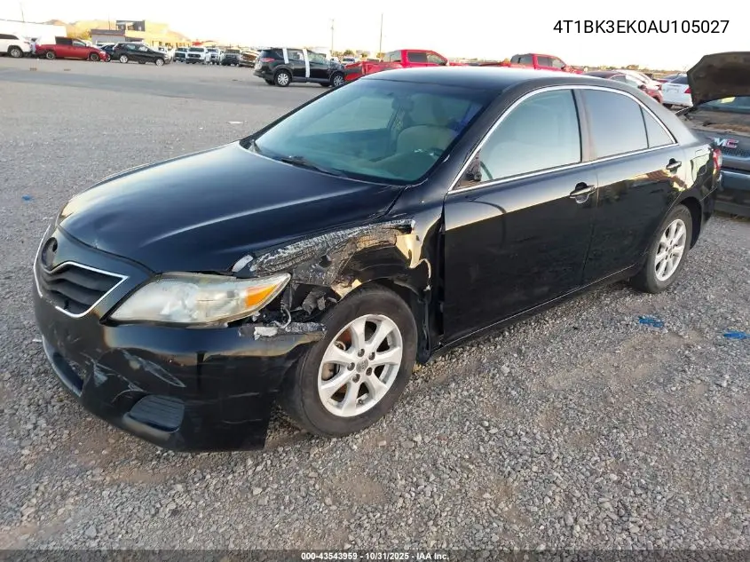 4T1BK3EK0AU105027 2010 Toyota Camry Le V6