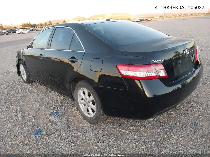 4T1BK3EK0AU105027 2010 Toyota Camry Le V6