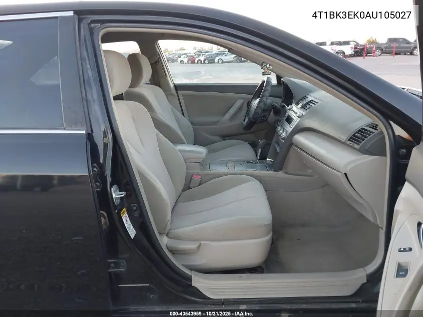 4T1BK3EK0AU105027 2010 Toyota Camry Le V6
