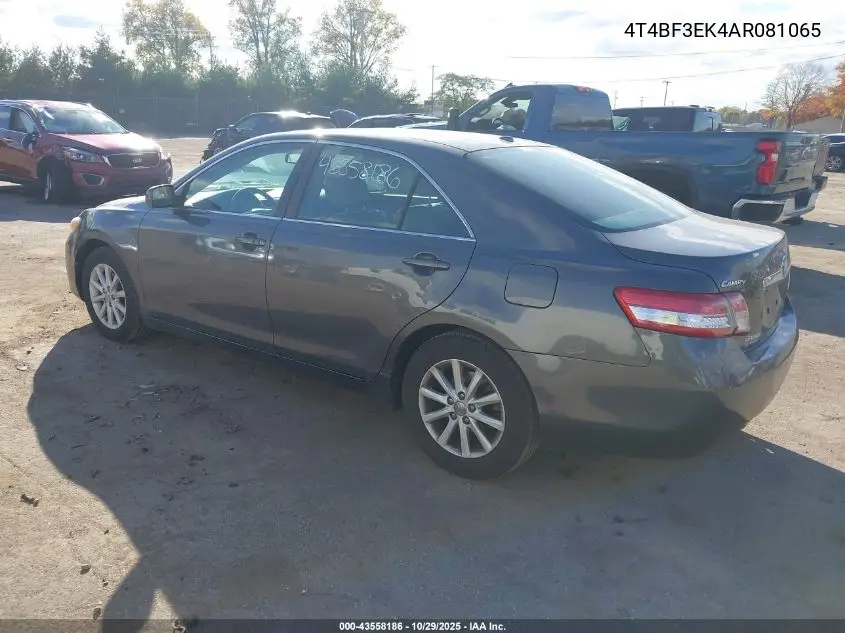 4T4BF3EK4AR081065 2010 Toyota Camry Xle