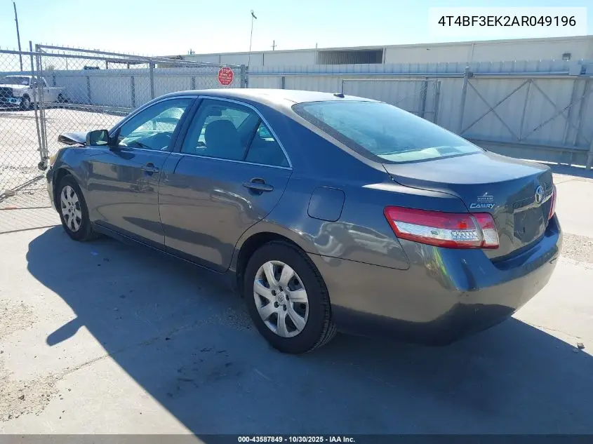 4T4BF3EK2AR049196 2010 Toyota Camry Le