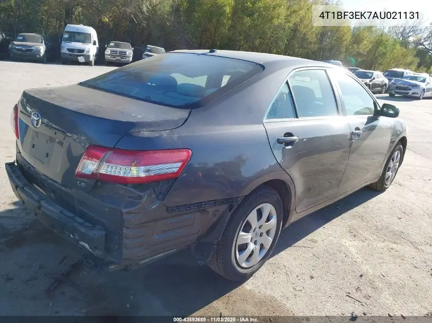 4T1BF3EK7AU021131 2010 Toyota Camry Le