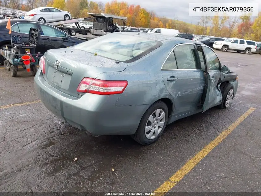 4T4BF3EK5AR079356 2010 Toyota Camry Le