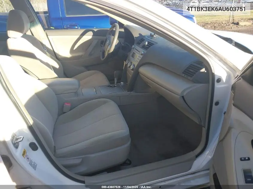 4T1BK3EK6AU603751 2010 Toyota Camry Le V6