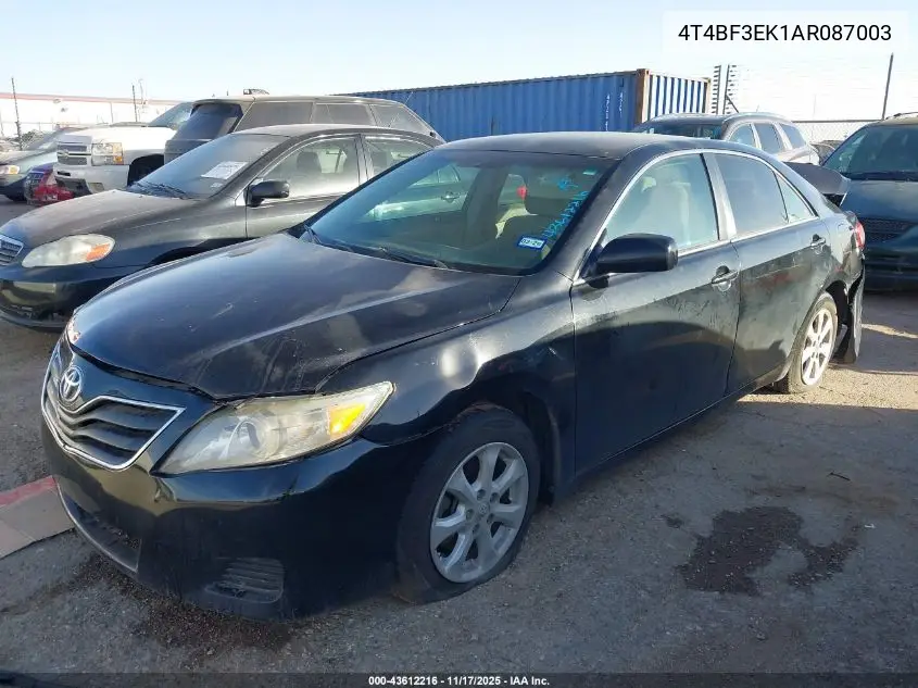 4T4BF3EK1AR087003 2010 Toyota Camry Le