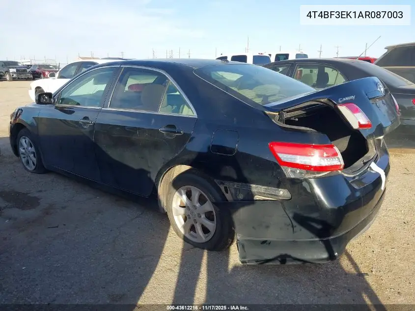 4T4BF3EK1AR087003 2010 Toyota Camry Le