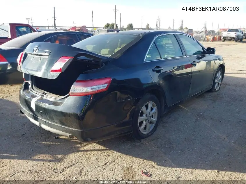 4T4BF3EK1AR087003 2010 Toyota Camry Le