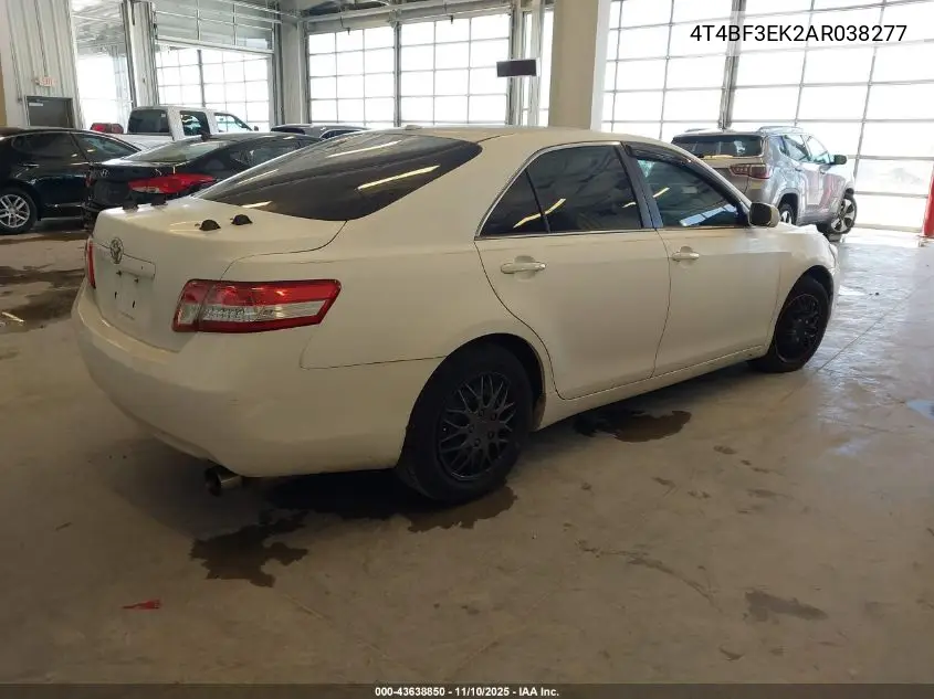 4T4BF3EK2AR038277 2010 Toyota Camry Le