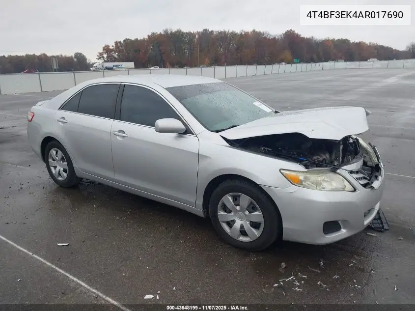 4T4BF3EK4AR017690 2010 Toyota Camry Le