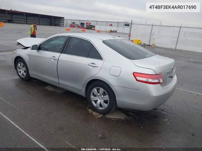 4T4BF3EK4AR017690 2010 Toyota Camry Le
