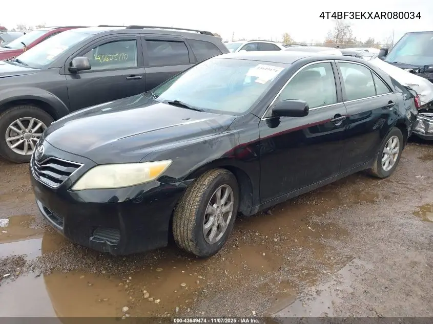 4T4BF3EKXAR080034 2010 Toyota Camry Le