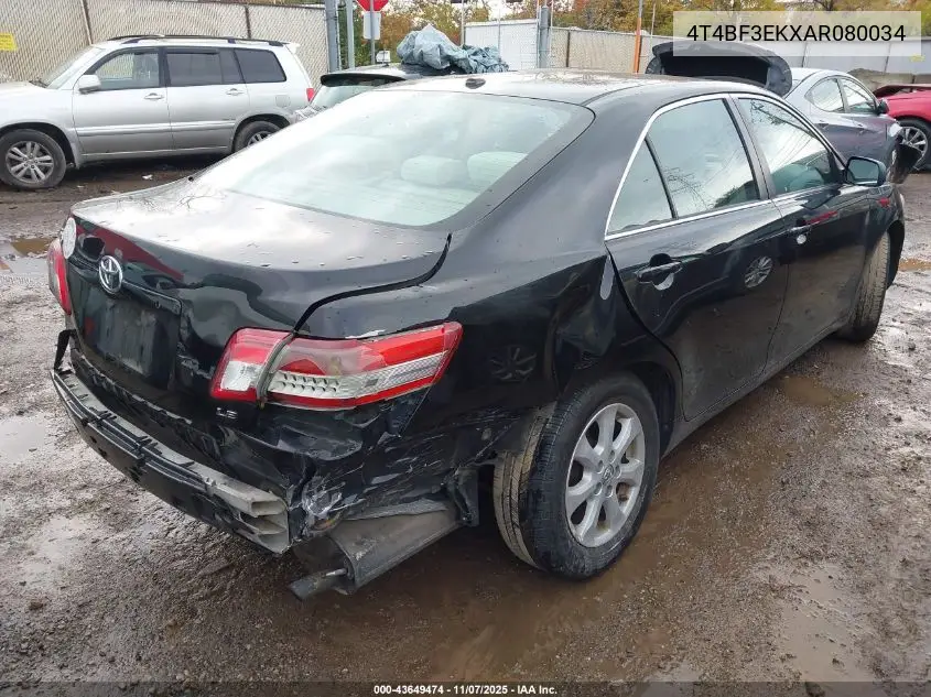4T4BF3EKXAR080034 2010 Toyota Camry Le