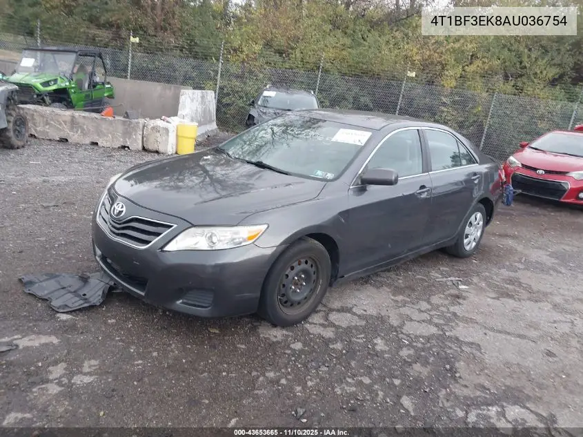 4T1BF3EK8AU036754 2010 Toyota Camry Le