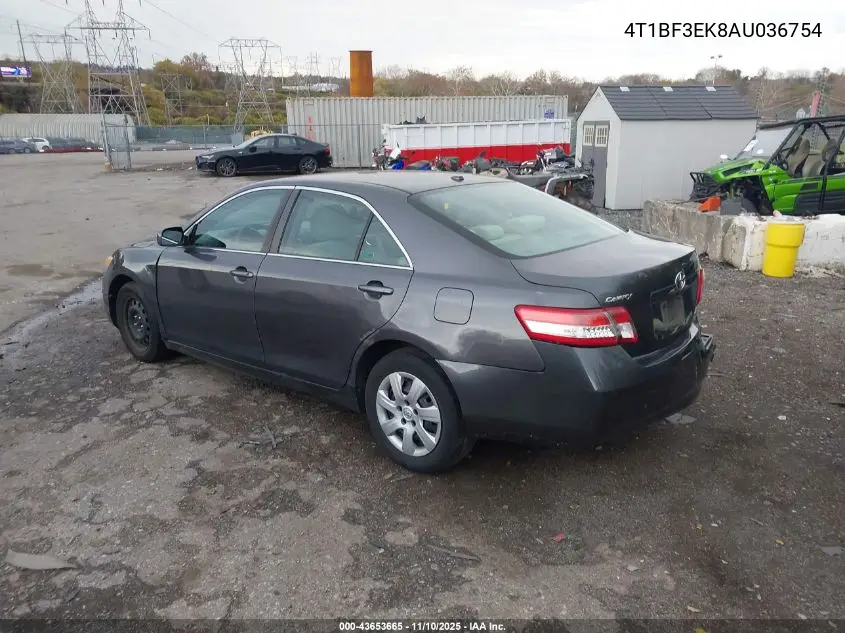 4T1BF3EK8AU036754 2010 Toyota Camry Le
