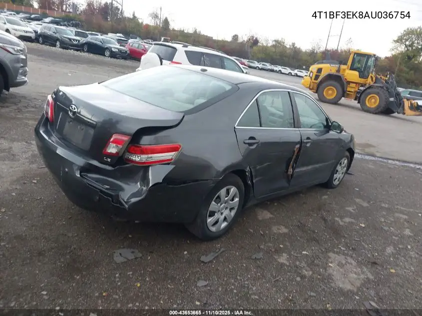 4T1BF3EK8AU036754 2010 Toyota Camry Le