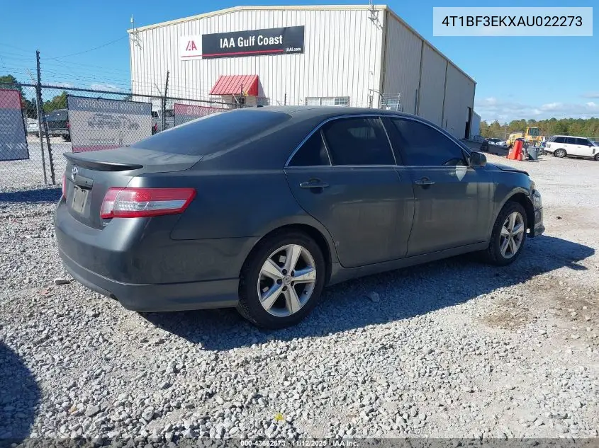 4T1BF3EKXAU022273 2010 Toyota Camry Se