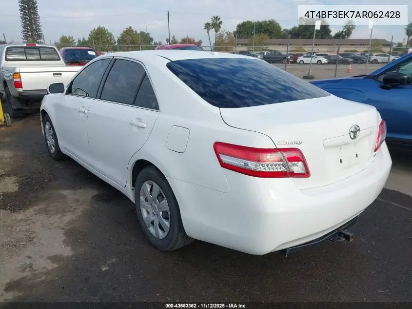 4T4BF3EK7AR062428 2010 Toyota Camry Le