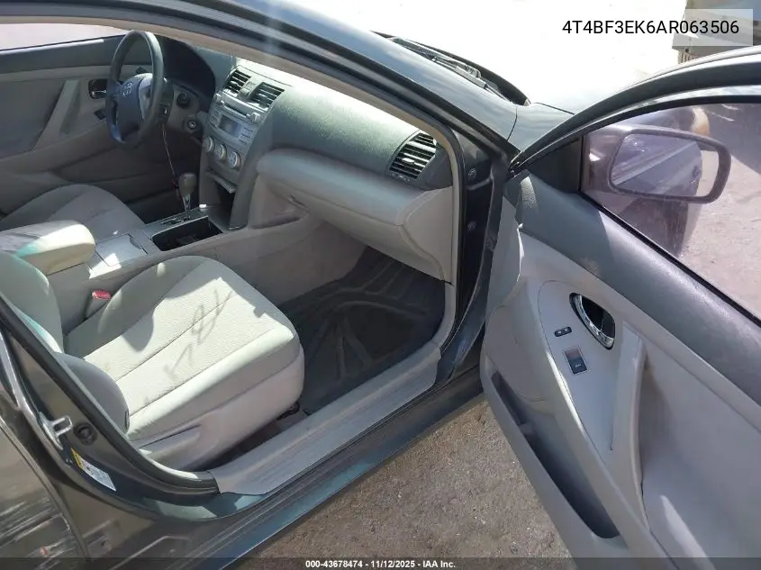 4T4BF3EK6AR063506 2010 Toyota Camry Le