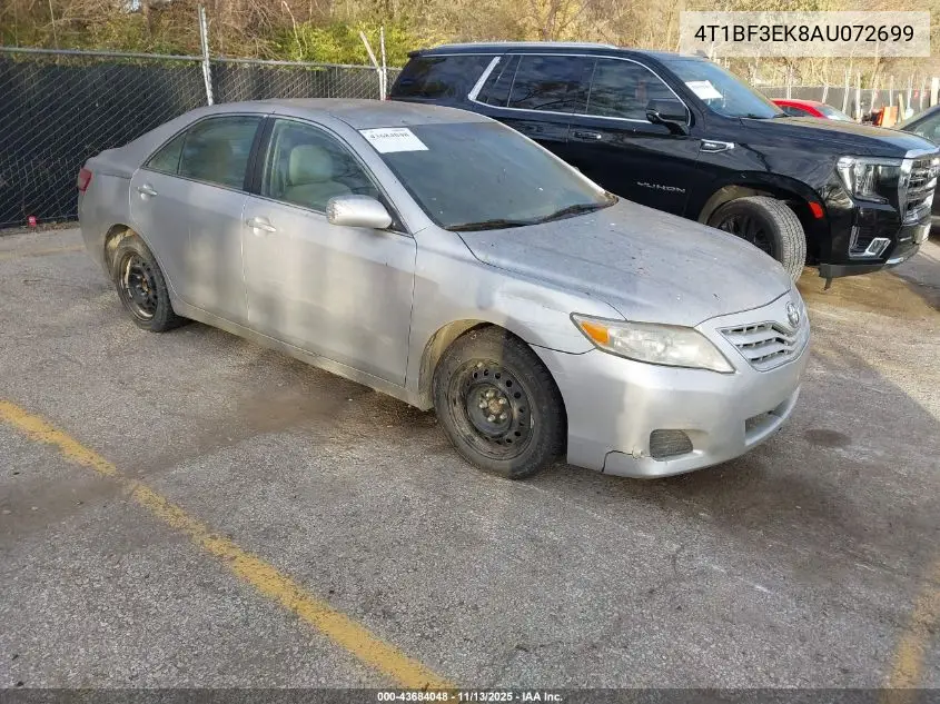4T1BF3EK8AU072699 2010 Toyota Camry Le