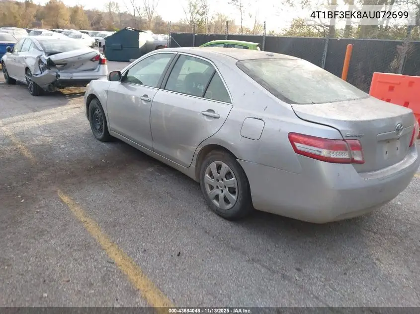4T1BF3EK8AU072699 2010 Toyota Camry Le