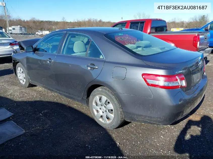 4T1BF3EK2AU081687 2010 Toyota Camry Le