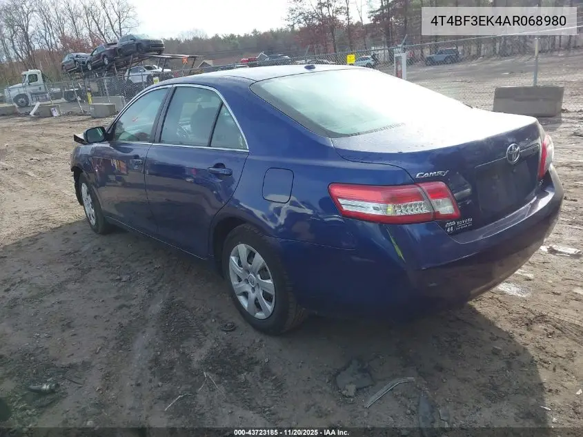 4T4BF3EK4AR068980 2010 Toyota Camry Le