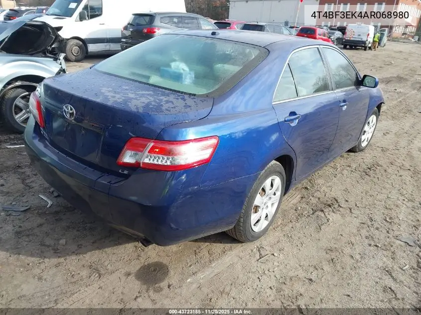 4T4BF3EK4AR068980 2010 Toyota Camry Le
