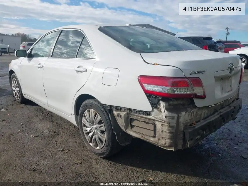 4T1BF3EK0AU570475 2010 Toyota Camry Le