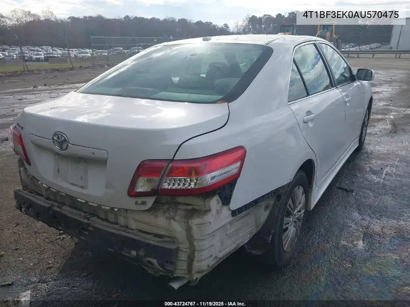 4T1BF3EK0AU570475 2010 Toyota Camry Le