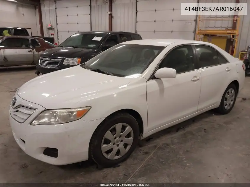 4T4BF3EK7AR016047 2010 Toyota Camry Le