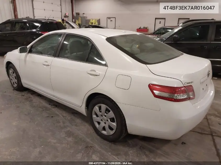 4T4BF3EK7AR016047 2010 Toyota Camry Le