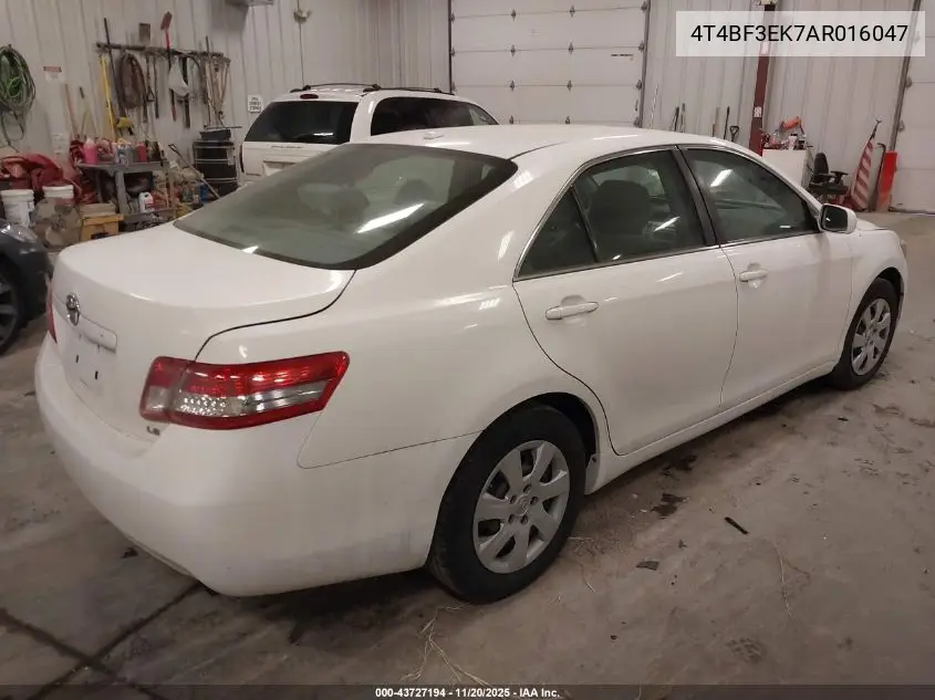 4T4BF3EK7AR016047 2010 Toyota Camry Le