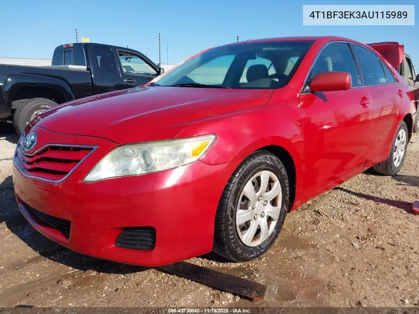 4T1BF3EK3AU115989 2010 Toyota Camry Le