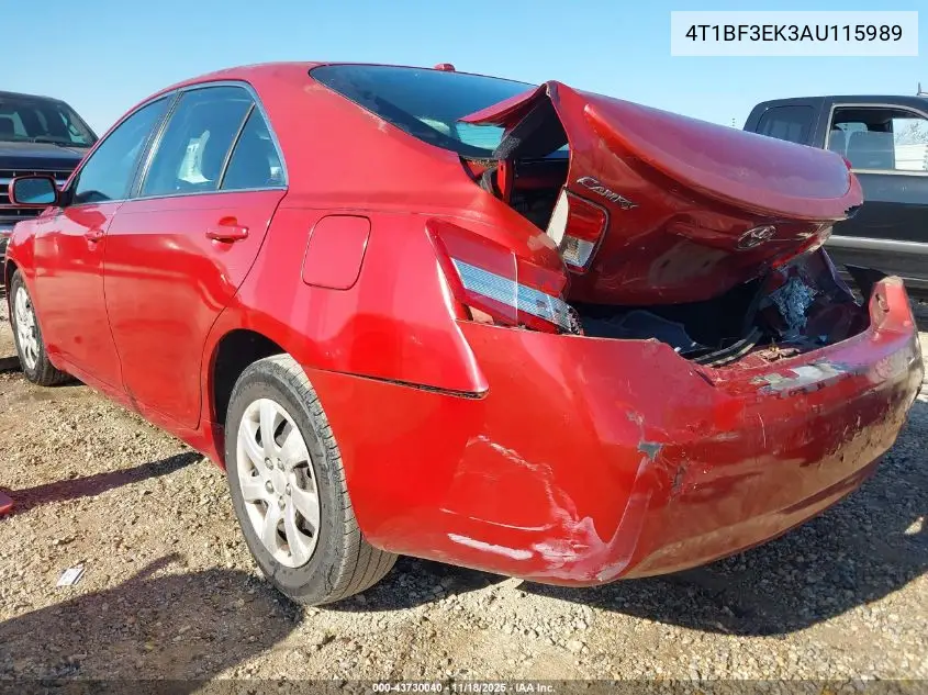4T1BF3EK3AU115989 2010 Toyota Camry Le