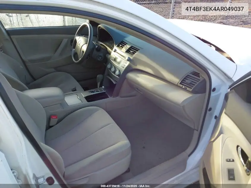 4T4BF3EK4AR049037 2010 Toyota Camry Le